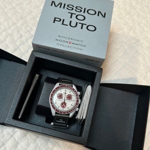 Swatch x Omega Pluto watch